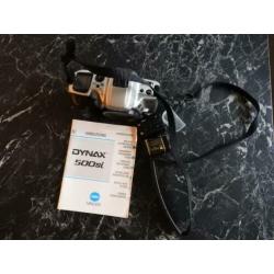 Minolta camera Dynax 500 si (nog met een rolletje)