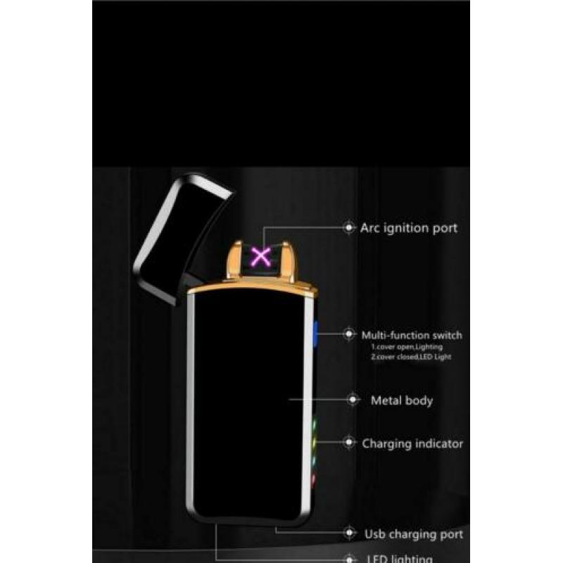 Dual arc windproof lighter