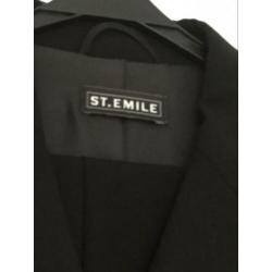 Prachtig lang colbert St Emile 96% coolwool 4 % elastan