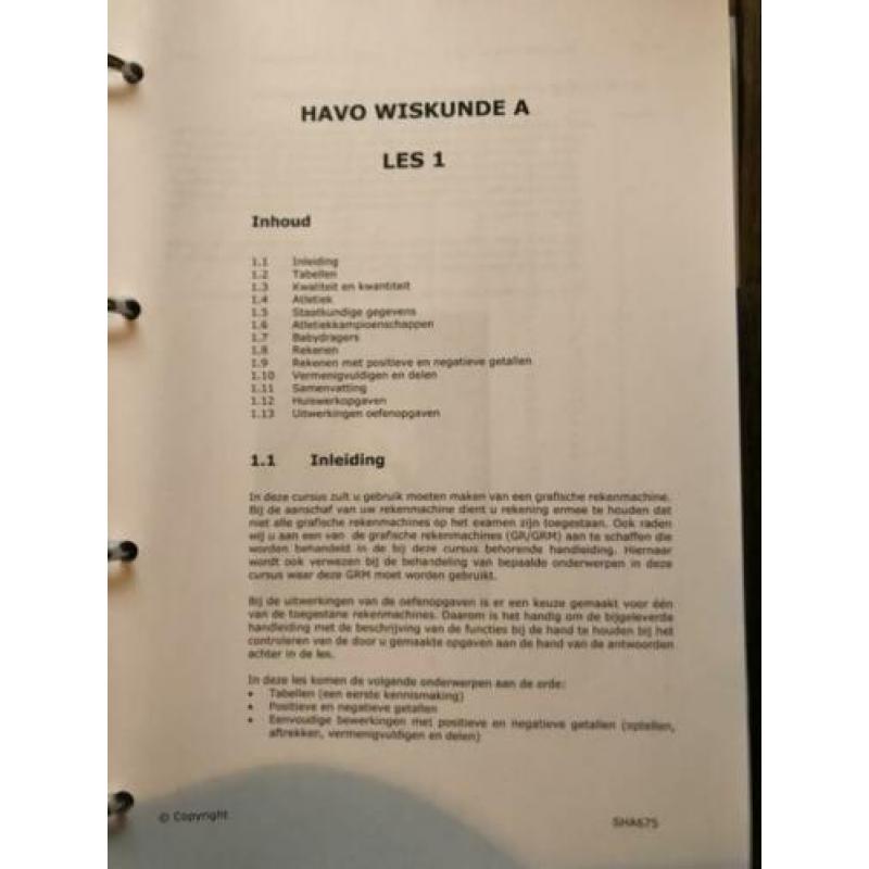 NHA wiskunde A