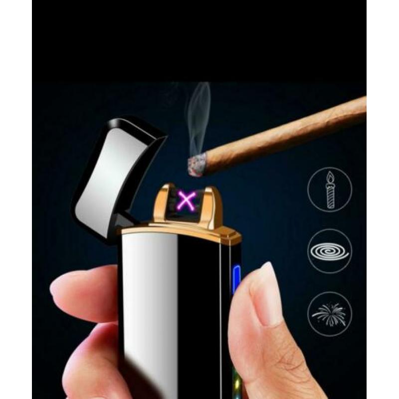 Dual arc windproof lighter