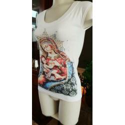 NIEUW gaaf wit RELISH tshirt mt S 36, witte, t shirt, print