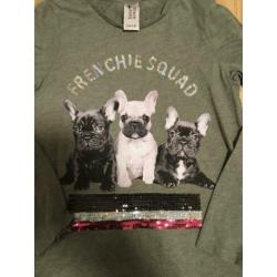 Leuk setje (longsleeve en rokje) maat 134/140