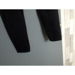 zwart ckh high waist lange legging+achterkant ritsje maat s