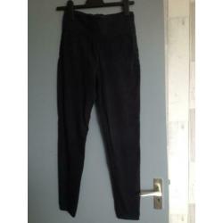 zwart ckh high waist lange legging+achterkant ritsje maat s