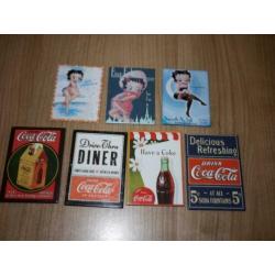 magneet plaatjes coca cola boop fashions betty boop