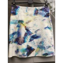 Expresso rok blauw wit geel gewerkt nieuw