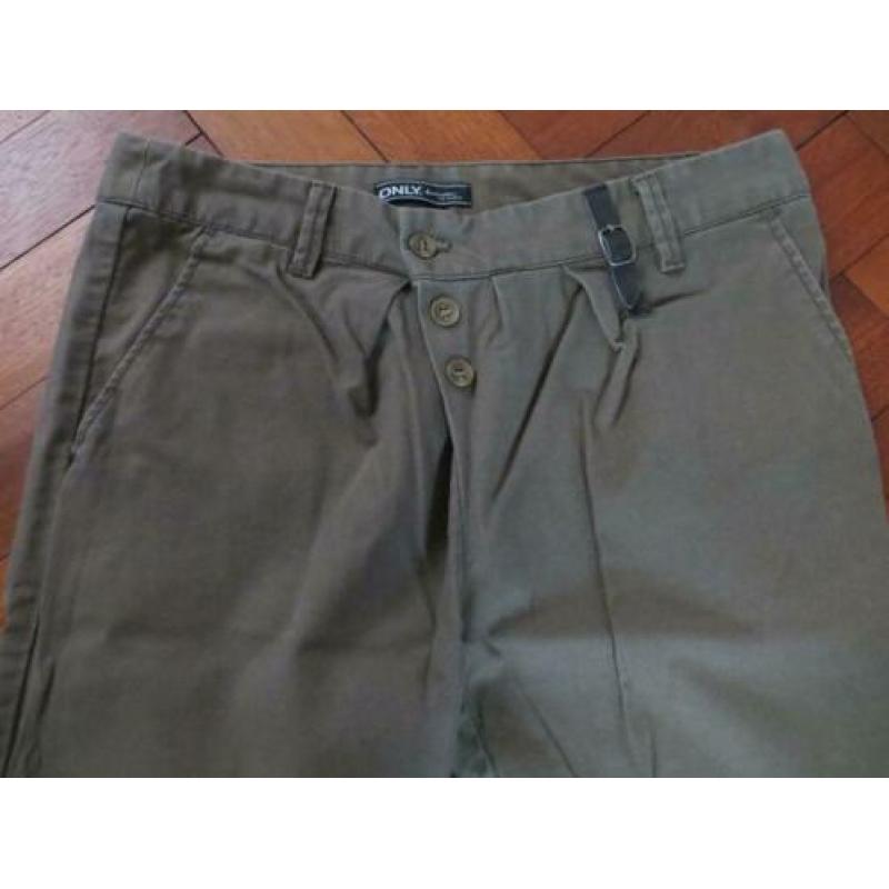 Legergroene broek van Only NIEUW Maat 36