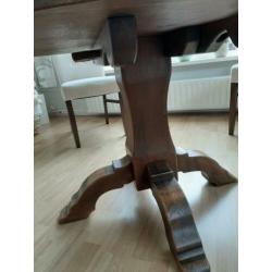 Massief handgemaakte eiken eetkamer tafel