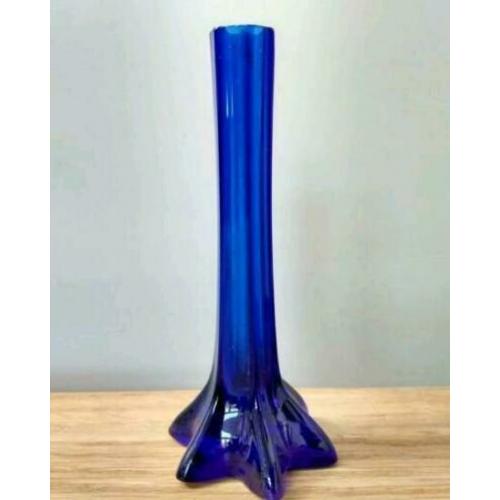 Vaasje vintage blauw Eiffeltoren Eiffel tower vase