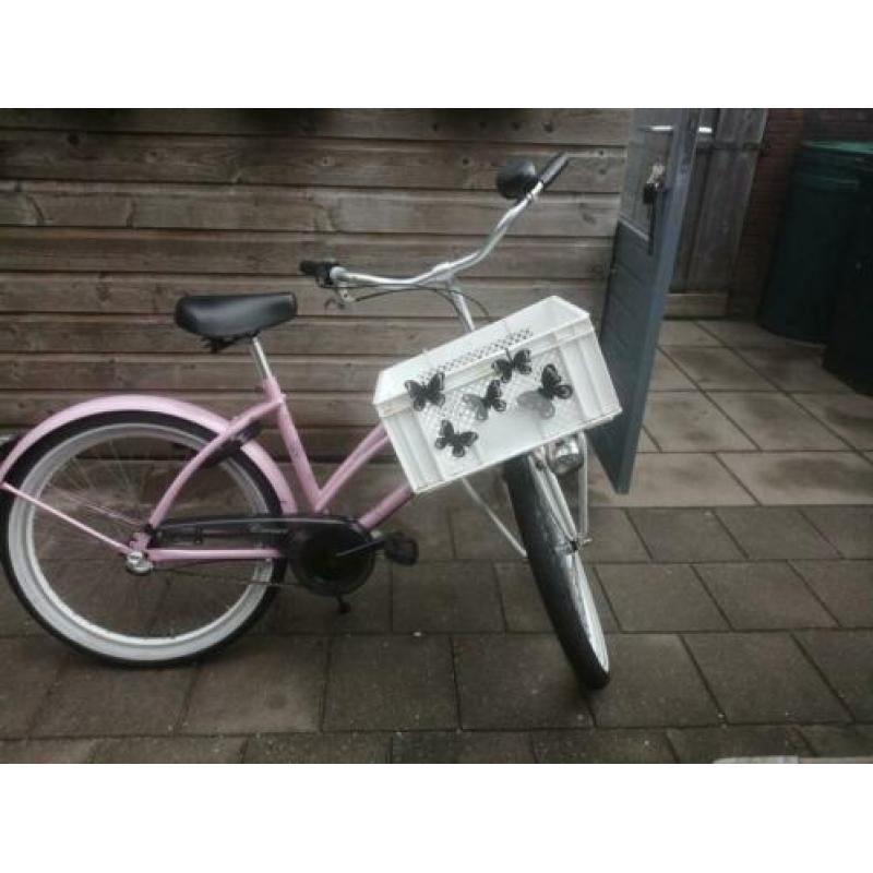 Cortina meisjes fiets roze beachcruiser 24 inch