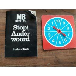 4) Stop! Ander Woord. MB Spellen. 1978, 10+, 3-4 Spelers