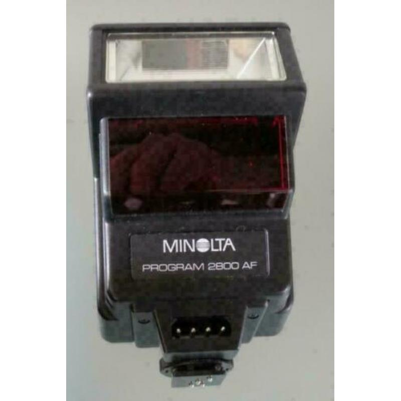 Minolta program 2800 AF met zwarte hoes etui