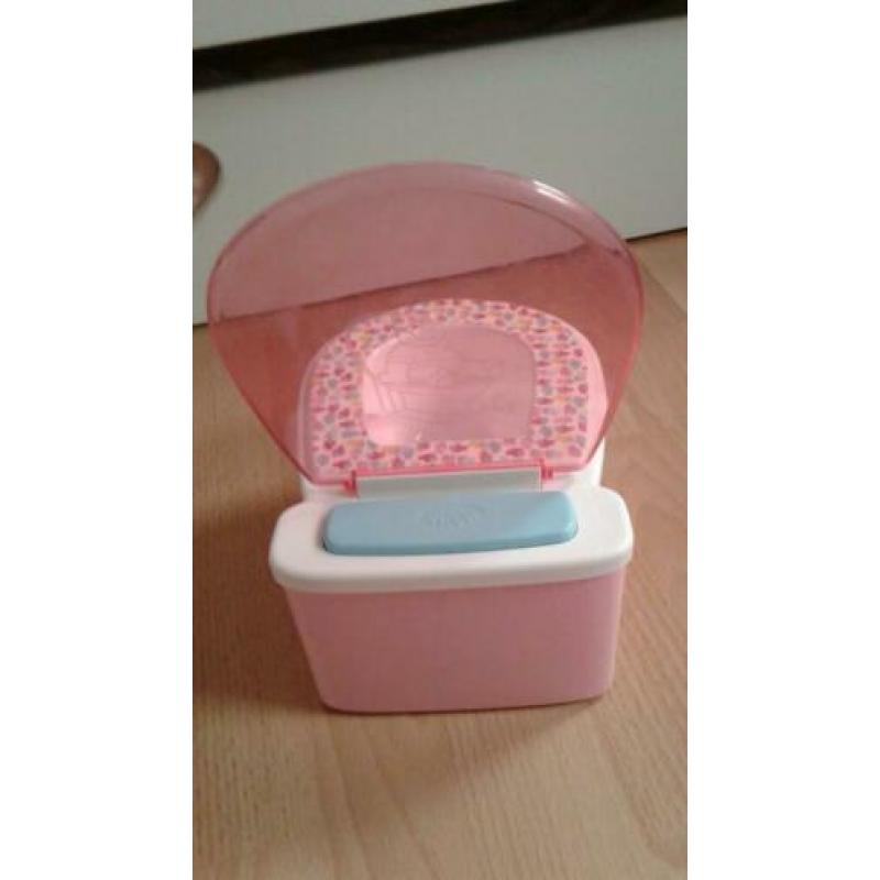 Te koop zgan baby born wc met door trek geluid