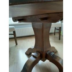 Massief handgemaakte eiken eetkamer tafel
