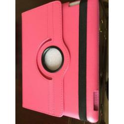 iPad roterende roze cover pui leer