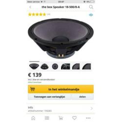6x compromis cl181 subwoofer ( the box 18-500 /8A )