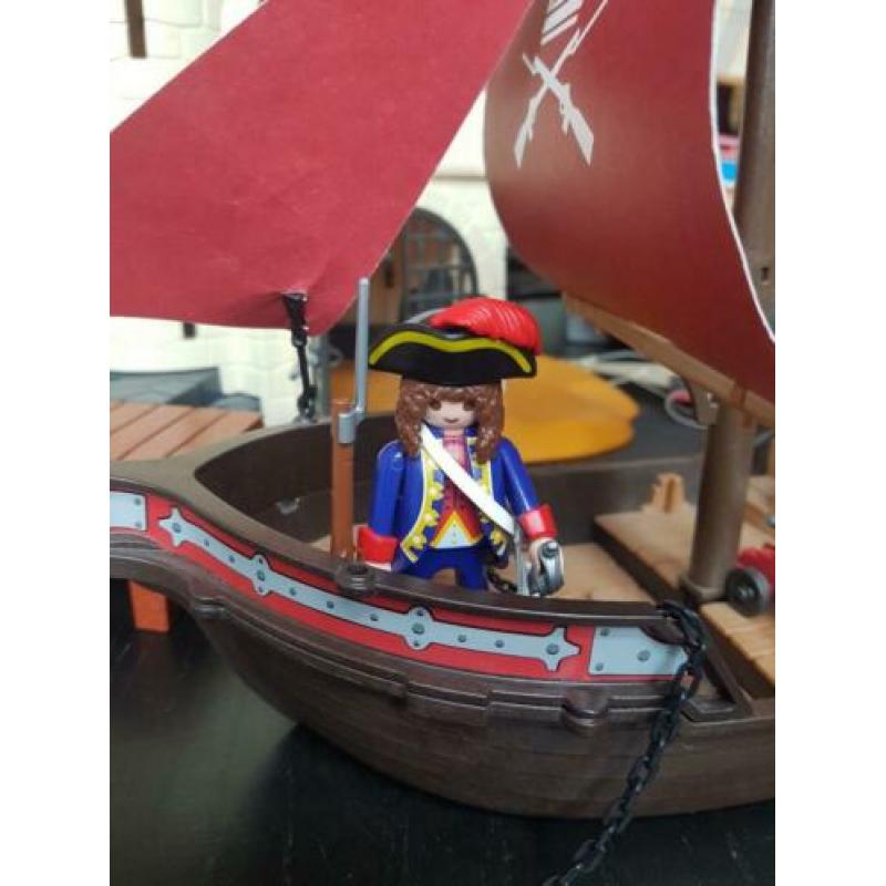 plymobil piraten patrouille schip met 2 ridders 6681