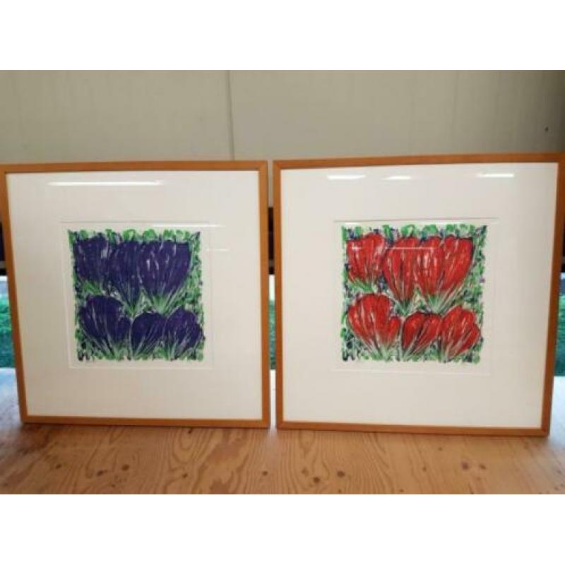 Zeefdruk Tulpen Ad van Hassel