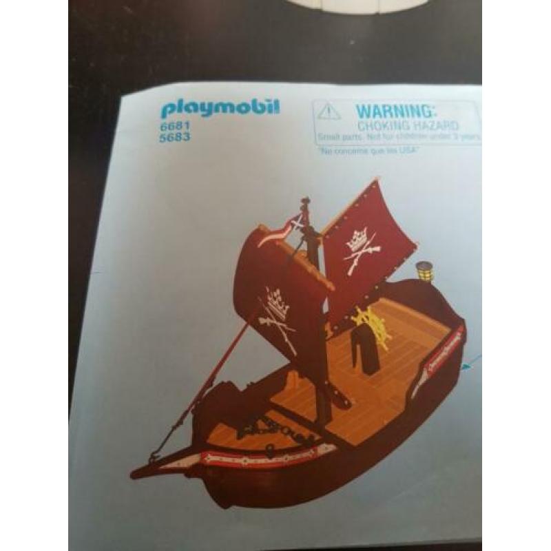 plymobil piraten patrouille schip met 2 ridders 6681