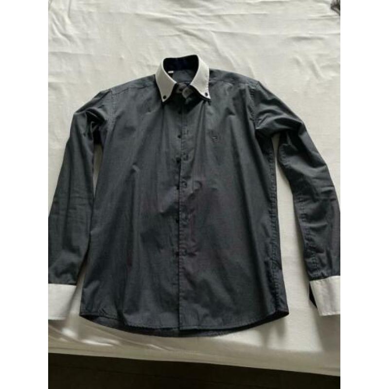 Heren overhemd Tommy Hilfiger met witte board maat S/M