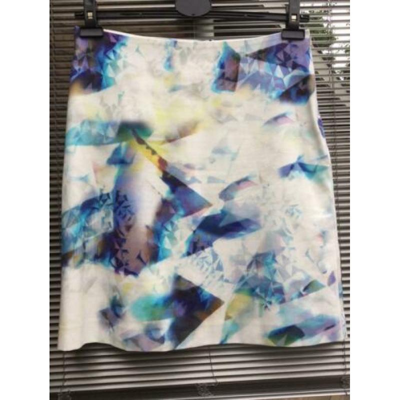 Expresso rok blauw wit geel gewerkt nieuw