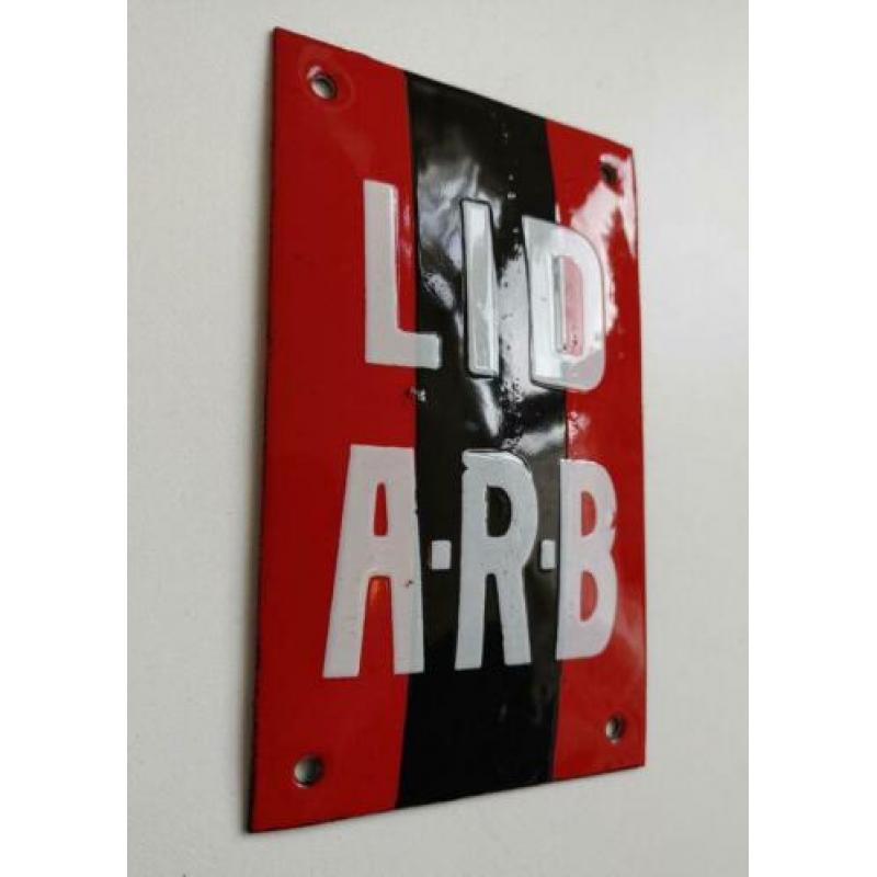 Emaille A.R.B. bord reclamebord deurpostje