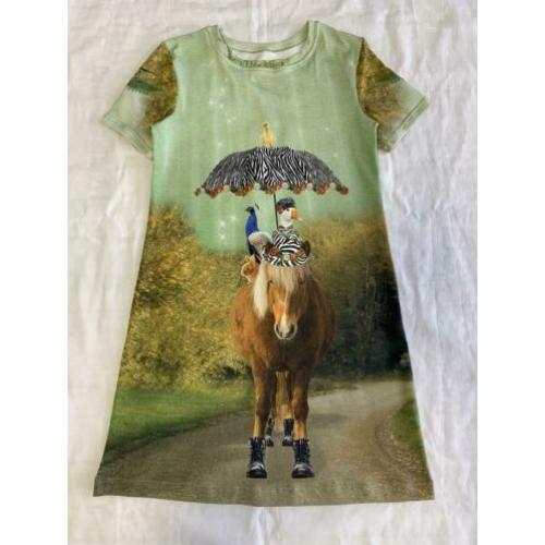 Jurkje paard met zebraparaplu (ook met lange mouw) maat 110