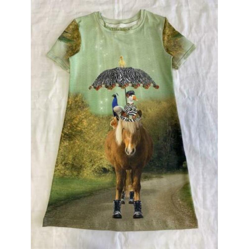 Jurkje paard met zebraparaplu (ook met lange mouw) maat 110