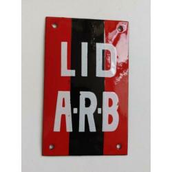 Emaille A.R.B. bord reclamebord deurpostje