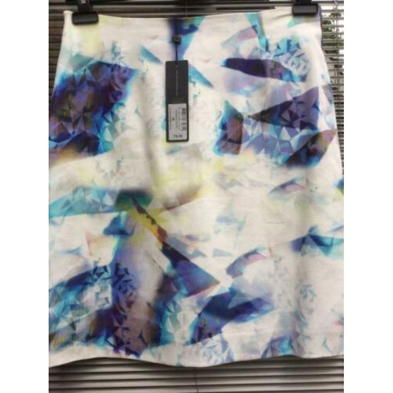 Expresso rok blauw wit geel gewerkt nieuw