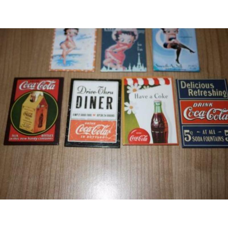 magneet plaatjes coca cola boop fashions betty boop