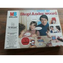 4) Stop! Ander Woord. MB Spellen. 1978, 10+, 3-4 Spelers