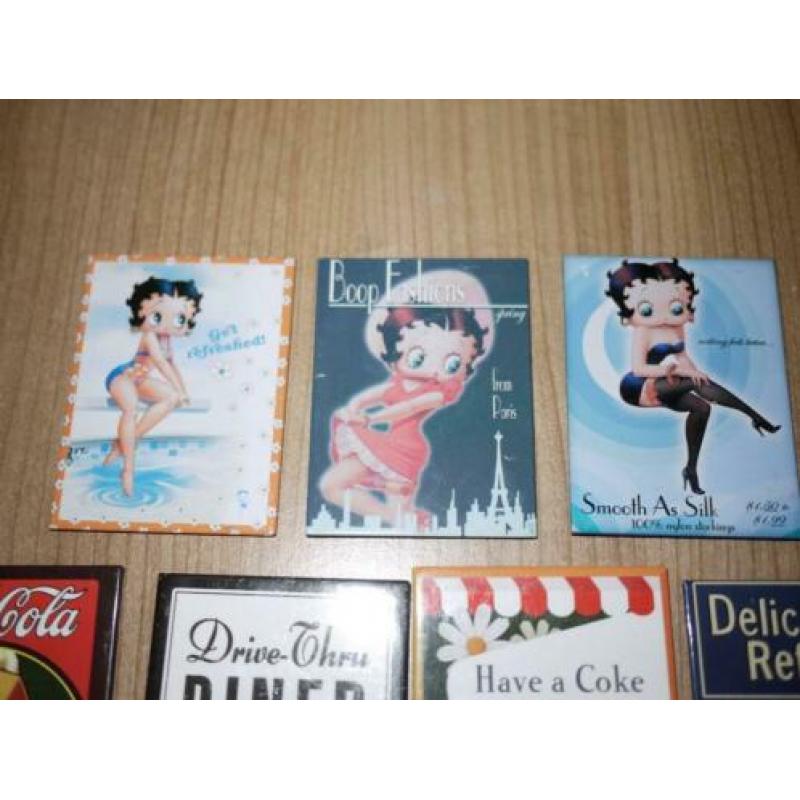 magneet plaatjes coca cola boop fashions betty boop