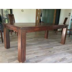 Massief eiken eettafel 2 x 1 meter