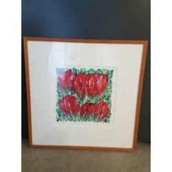 Zeefdruk Tulpen Ad van Hassel