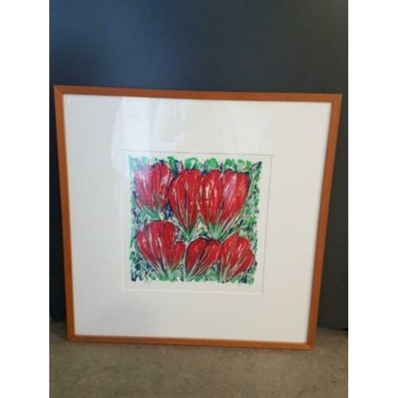 Zeefdruk Tulpen Ad van Hassel