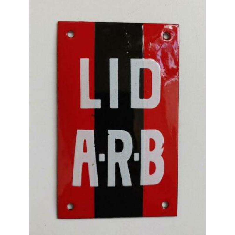 Emaille A.R.B. bord reclamebord deurpostje