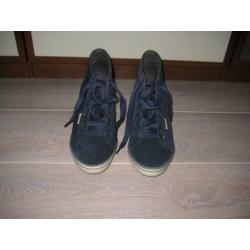 'Nieuw esprit donkerblauwe suede sleehak gymp mt 41