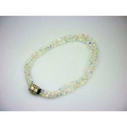 Opruiming Kristal collier 2 rij uit ca1950 / Z2968a