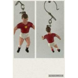 4 stuks retro sleutelhanger voetballer