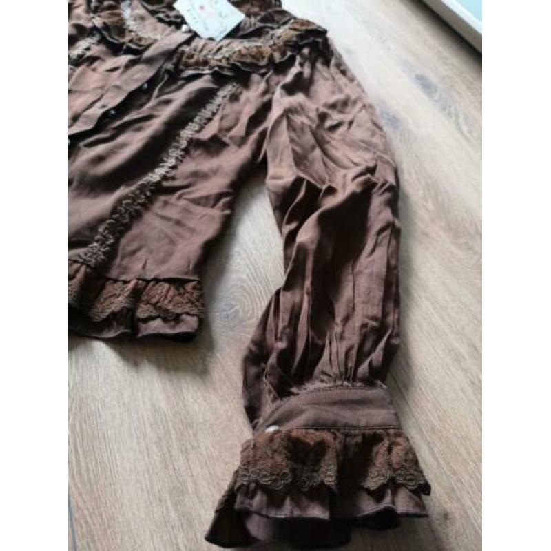 Nieuw Lolita blouse bruin Magic Tea Party XL valt als M L