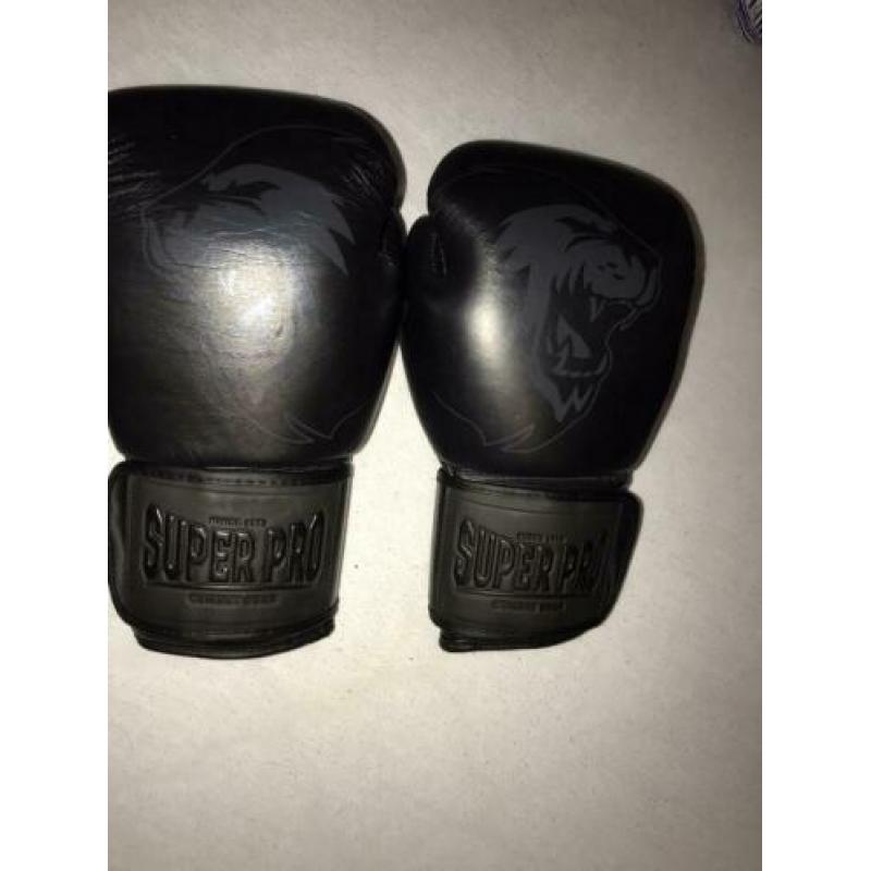 Kickboks handschoenen + scheenbeschermers
