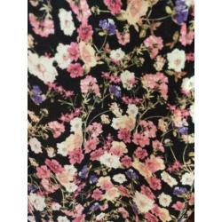 Bloemetjes broek met elastisch middel - maat 38