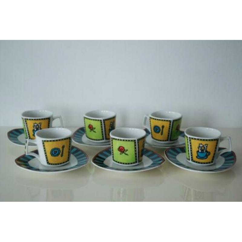 Rosenthal Germany Dorothy Hafner Love Story 6 x espresso k&s