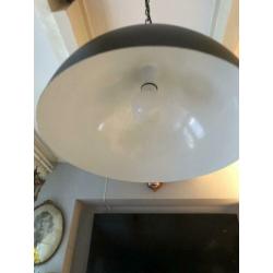 Industriele hanglamp mat zwart aan ketting