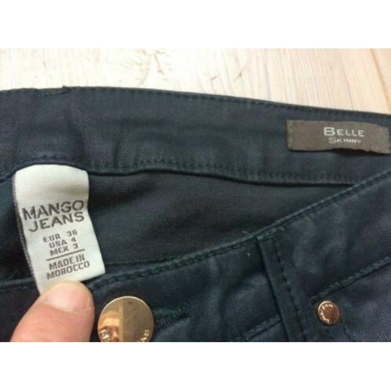 Nieuwe groene skinny broek mango 36 lijkt leer