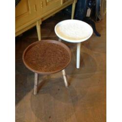Bohemian rond tafeltje bruin, bijzettafel Ibiza, tafel VdlM