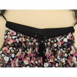 Bloemetjes broek met elastisch middel - maat 38