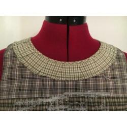 Object Collectors item top blouse groen geruit maat M